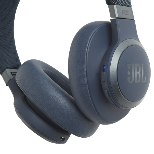 JBL Live 650BTNC - Blue - Wireless Over-Ear Noise-Cancelling Headphones - Detailshot 4